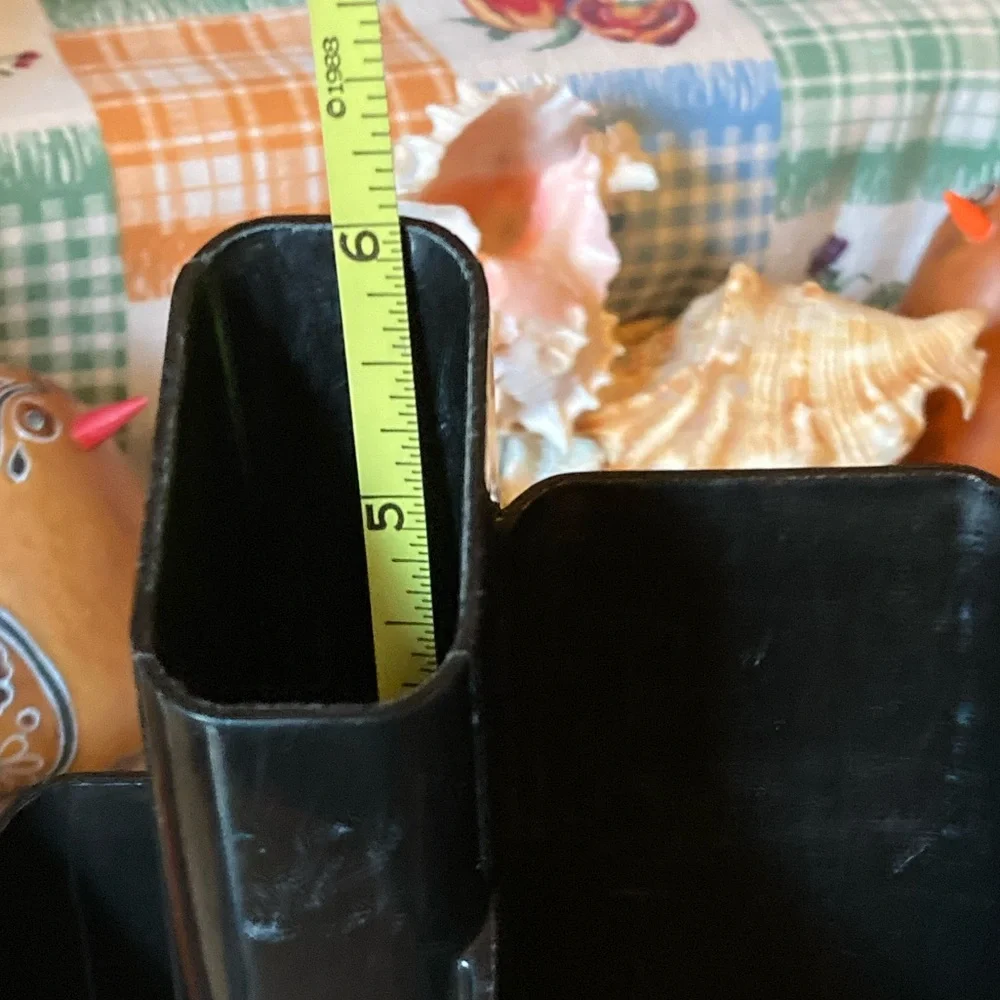 Office Pencil/Pen Holder for desk top, Black, hard plastic